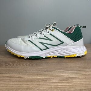 New Balance - Men's Fresh Foam Contend Golf Shoes White Green Yellow - sz 13 D
